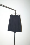 80's GIORGIO ARMANI - cut&sewn fabric tuck wide shorts