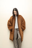 80s GIANFRANCO FERRE –  shaggy alpaca buttonless front  haori coat