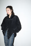 80s–90s European label - acetate/nylon pleated body blouse