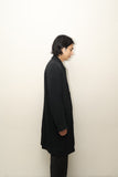 90's Allegri - cotton mixed wool 2-way neck balmacaan coat