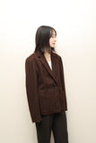 80-90's Max Mara - angora mixed wool stripe jacket
