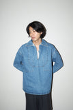 c80's denim fisherman smock