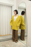 80's European label - kimono essence collarless jacket