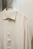 c80's European vintage - silk stripe dress shirt