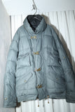 90’s DANIEL HECTEL - cotton shell, gimmick front detail down jacket in dusty gray color