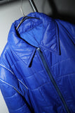 c70’s Italian vintage - zip-up padded jacket in blue