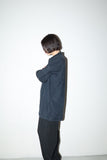 c90's Scandinavian label - silk/linen/cotton zip-accent shirt-jacket
