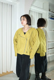 80-90's European label - ramie/cotton constructive riders essence jacket