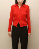 60-70's cashmere knit shirt