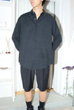 90's GEOFFREY BEENE - cotton/linen jacquard plaid shirt