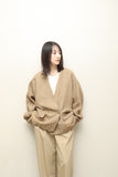 80's German label - linen/rayon constructive jacket
