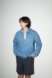 c80's denim fisherman smock