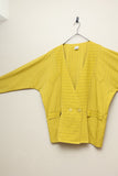 80's European label - kimono essence collarless jacket
