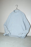 80's European label - cotton asymmetry front shirt