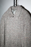 80-90’s "amazing silhouette" tweed wool balmacaan coat