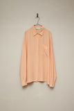 c90's European label - silk minimal blouse in baby pink
