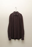 90-00's PRADA - curved cut dress shirt ③