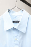 90-00s Italian label - cotton dress shirt in pale blue