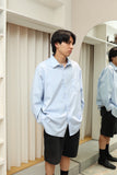 00's Canadian label - cotton oversized blue shirt