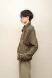 c70's French label - mohair knit double jacket