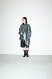 80s SPORTMAX -metallic deformed geometric pattern shirt