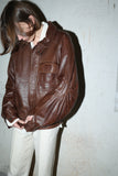 80's Spanish label - leather jacket with one&only detail