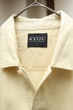 00's European label - linen/cotton skipper style pullover shirt