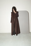 90-00's Dries Van Noten - wool sculpture long silhouette sleeveless-jacket