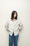 80's Italian label - flower pattern silk shirt