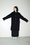 90-00's SPORTMAX - wool/cashmere black midi coat