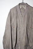 80-90's European label - silk zip-up blouson with front pocket detail