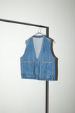 80s ARMANI JEANS - hunting detail denim vest
