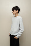 90-00's US label - cashmere crew neck knit sweater in pale blue
