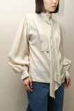 80's ESCADA - silk bow-tie blouse