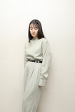 80s Giorgio Armani - cotton pullover shirt with lace-up neck detail