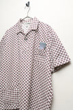 60s German vintage  - cotton fine-patterned pullover shirt