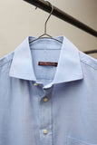 00's European label - cotton blue dress shirt