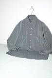 90's European label  - glossy fabric double pocket shirt