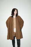 c80’s OAKS by GIANFRANCO FERRE - wool extra wide buttonless coat
