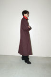 c80’s German label - cotton padded coat in maroon color