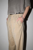 linen tuck trousers