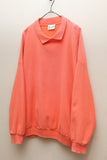 90s US label - faux-layered neck, cotton oversized sweat shirt
