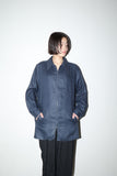 90-00's European label - linen oversized shirt jacket
