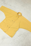 80's RAMOWEAR - cotton double breasted jacket in mustard yellow