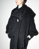 80's mohair stole docked knit blouson