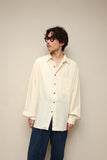 90's European label - rayon plain shirt