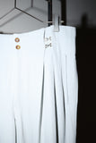 80's European label - poly/nylon 2-tuck trousers