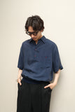 80's-90's European label - cupro glossy pullover shirt