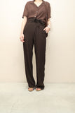 90's-00's European label - acetate/viscose waist wrap trousers