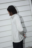 00's Armani Jeans - nylon/linen hi-neck minimal zip-up jacket